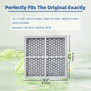 1 Paquete De 4/6 Unidades, Filtros De Aire De Repuesto Para Refrigerador Lt120F, Compatibles Con Lg Kenmore Elite, Reemplazan 46-9918, 469918, 9918, Adq73214402, Adq73214403, Adq73214404, Adq73334008 Lmxs30776S Hf17