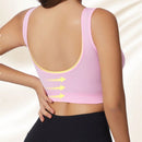 Sujetador deportivo estilo chaleco para mujeres sin aros transpirable, con hermoso diseno en la espalda
