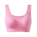 Sujetador deportivo estilo chaleco para mujeres sin aros transpirable, con hermoso diseno en la espalda