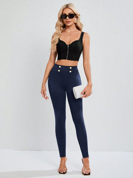 Tall Pantalones estirados de cintura alta y ajustados para trabajar y viajar
