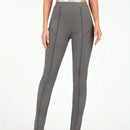 BAE Pantalones ajustados de color gris solido con cintura elastica y dobladillo estrecho para atuendos casuales de verano, de calle y de festivales de musica