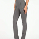 BAE Pantalones ajustados de color gris solido con cintura elastica y dobladillo estrecho para atuendos casuales de verano, de calle y de festivales de musica
