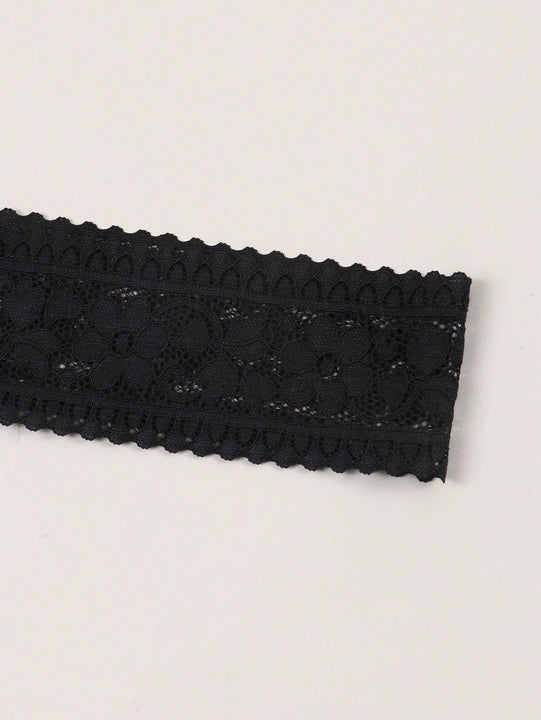 Tanga sexy para mujer con banda de encaje en la cintura, abertura en la entrepierna y detalle de perla