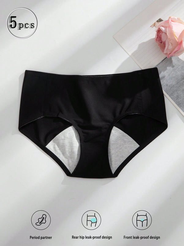 Pantalones triangulares para mujeres (Pantalones fisiologicos seguros) Sin rastro, paquete de 5