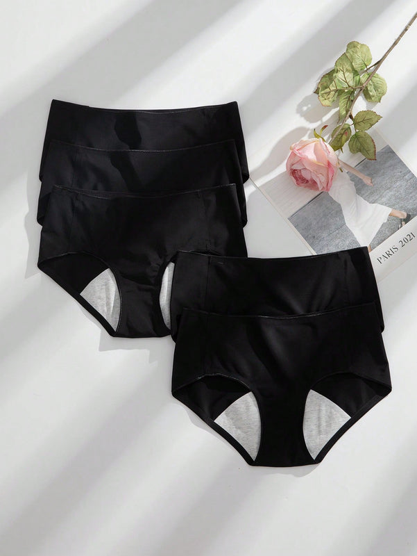 Pantalones triangulares para mujeres (Pantalones fisiologicos seguros) Sin rastro, paquete de 5