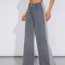Haute Jeans De Pernera Ancha Con Bloques De Color En Tecnica Mixta