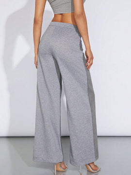 Haute Jeans De Pernera Ancha Con Bloques De Color En Tecnica Mixta