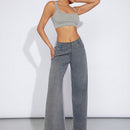 Haute Jeans De Pernera Ancha Con Bloques De Color En Tecnica Mixta