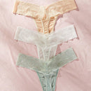 Mujeres Encaje Sistema de parches Aplicacion encaje sin costuras y comodo tanga (conjunto de 3)