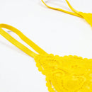 Mujeres Sexy Comodo Lace Gather Push-Up Sujetador con tirantes finos