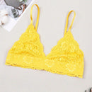 Mujeres Sexy Comodo Lace Gather Push-Up Sujetador con tirantes finos
