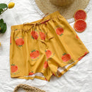 WYWH WYWH Mujeres Vacaciones Pantalones cortos super cortos casuales con estampado de tomate de ajuste holgado