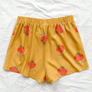 WYWH WYWH Mujeres Vacaciones Pantalones cortos super cortos casuales con estampado de tomate de ajuste holgado
