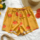 WYWH WYWH Mujeres Vacaciones Pantalones cortos super cortos casuales con estampado de tomate de ajuste holgado