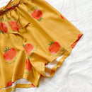 WYWH WYWH Mujeres Vacaciones Pantalones cortos super cortos casuales con estampado de tomate de ajuste holgado