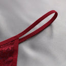 Set de 3 piezas de pantis de encaje transparente con diseno de lazo sexy para mujer
