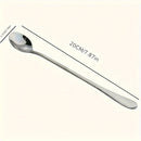 Juego de 8 cucharas de acero inoxidable con mango largo, para mezclar té, café y helado, resistentes al lavavajillas, para cocina