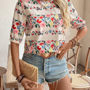 VCAY Camisa de manga corta con estampado floral para vacaciones