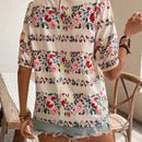 VCAY Camisa de manga corta con estampado floral para vacaciones