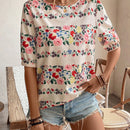 VCAY Camisa de manga corta con estampado floral para vacaciones