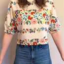 VCAY Camisa de manga corta con estampado floral para vacaciones