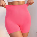 Panties sin costura de cintura alta y color solido con angulos planos