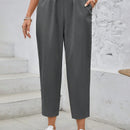 Emery rose pantalones casuales de unicolor con bolsillos y decoracion de botones, de estilo simple, para uso diario
