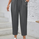 EMERY ROSE Pantalones casuales de verano para mujer con cintura elastica y bolsillos