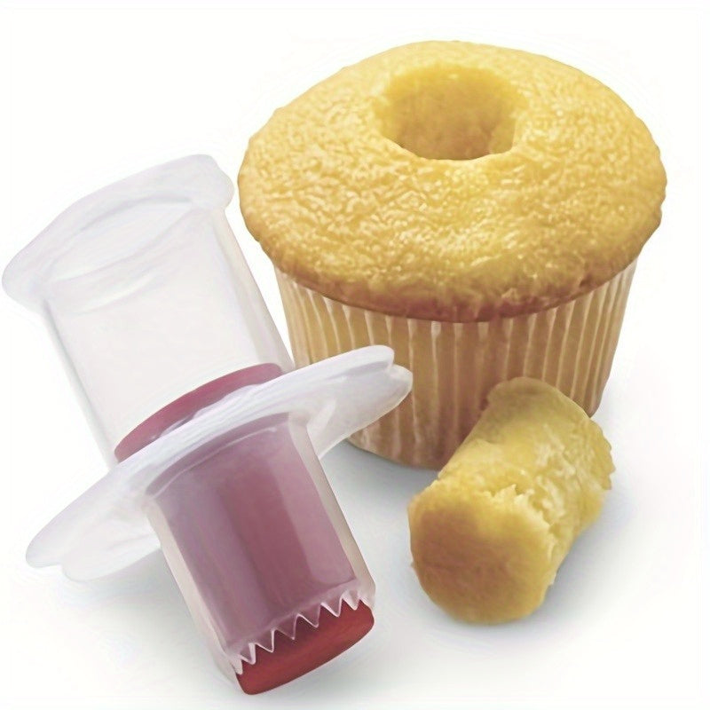 1 unidad, Sacabocados y Rellenador de Magdalenas, Herramienta reutilizable para rellenar magdalenas, Herramienta para hornear pasteles, Suministros de cocina
