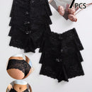 Mujeres Bragas de cobertura completa, paquete de 7 elegantes y sexys calzoncillos con detalles de encaje en negro