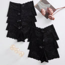 Mujeres Bragas de cobertura completa, paquete de 7 elegantes y sexys calzoncillos con detalles de encaje en negro