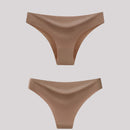 3 piezas de tangas de seda de hielo para mujer, sin costuras y de una sola pieza, cintura media, comoda, transpirable y sexy sin sensacion ni huella