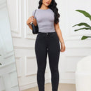 Tall Pantalones largos de mezclilla simple de uso diario unicolor para mujeres
