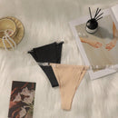 Set de bragas tanga ribete con tira transparente 2 paquetes