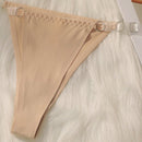 Set de bragas tanga ribete con tira transparente 2 paquetes