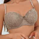 Sujetador de encaje y pedreria de moda femenina, ropa interior sexy
