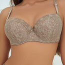 Sujetador de encaje y pedreria de moda femenina, ropa interior sexy