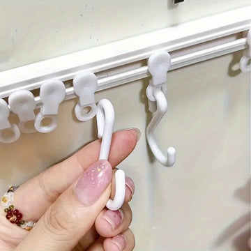 Organizador de cocina fácil de instalar con ganchos deslizantes - No requiere taladro, adhesivo para fácil organización, ganchos utilitarios