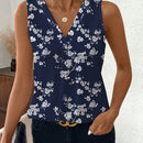 Clasi Body sin mangas con escote en V y estampado floral para mujeres, verano