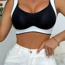 Sujetador push-up comodo para mujer de dos tonos sin costuras