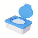 1pc Caja de Almacenamiento para Toallitas con Tapa - Dispensador de 80 Paños, Estuche Duradero de Plástico Compacto 19.51x11.99x7.49cm, Organizador Clásico para Baño o Dormitorio (Rojo/Azul), Diseño Minimalista y Fácil Limpieza