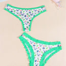 Paquete de 2 tangas y calzoncillos estampados para mujer Morvia, lindos koalas caricaturescos con ribetes de encaje comodos, ropa interior y lenceria para mujeres