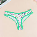 Paquete de 2 tangas y calzoncillos estampados para mujer Morvia, lindos koalas caricaturescos con ribetes de encaje comodos, ropa interior y lenceria para mujeres