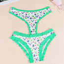 Paquete de 2 tangas y calzoncillos estampados para mujer Morvia, lindos koalas caricaturescos con ribetes de encaje comodos, ropa interior y lenceria para mujeres