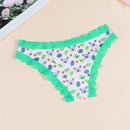 Paquete de 2 tangas y calzoncillos estampados para mujer Morvia, lindos koalas caricaturescos con ribetes de encaje comodos, ropa interior y lenceria para mujeres