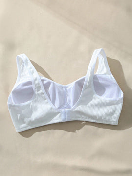 Sujetador Simple texturizado de unicolor para mujeres