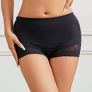 1 pieza Mujeres Cintura Alta Bragas Boxer Briefs Panty de Encaje Panties Cortos de Control de Barriga Boyshorts Florales
