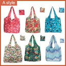 6pcs Bolsas de Compras Reutilizables - 18.1x13.7x3.1" Plegables y Lavables a Máquina, Bolsas de Compras Extra Grandes (50 lbs) Ligeros de Poliéster con Correa Cruzada para Cocina y Comedor, Forma Rectangular