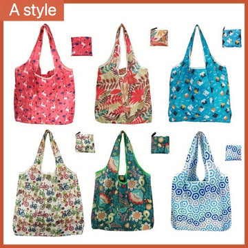 6pcs Bolsas de Compras Reutilizables - 18.1x13.7x3.1" Plegables y Lavables a Máquina, Bolsas de Compras Extra Grandes (50 lbs) Ligeros de Poliéster con Correa Cruzada para Cocina y Comedor, Forma Rectangular