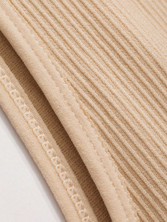 DAZY Sosten de ropa interior de punto reunido, delgado, comodo y transpirable con costillas